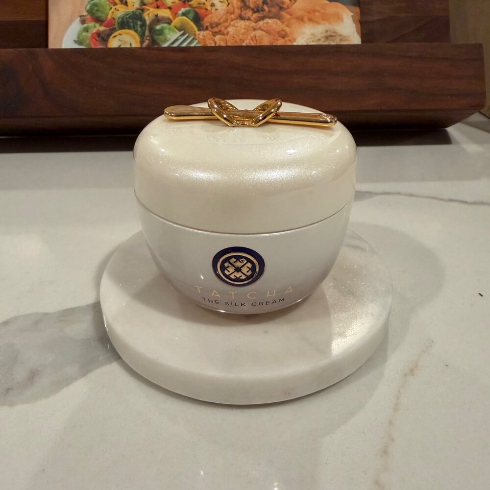 EMPTY Tatcha Silk Cream Jar with Spoon